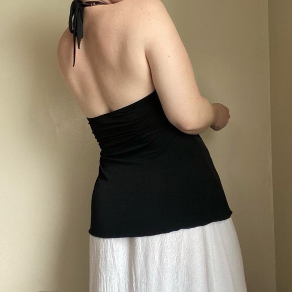 Y2K black beaded halter top - Picture 8 of 8